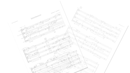 Intermezzo Score in the Composer's hand